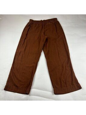 Old Navy Precious Earth Brown LInen Blend WIde Leg Lounge Pant L